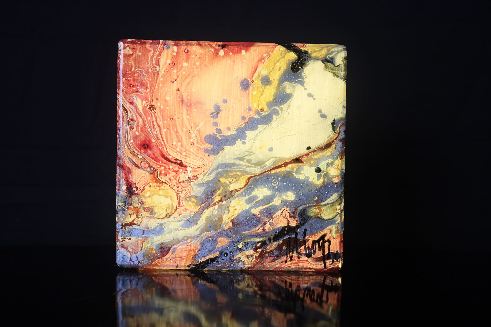 Quadretto Luminoso bifacciale a Led da tavolo, comodino o madia perfetto come idea regalo Applique artistica artigianale